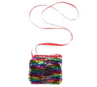 GALPADA Versatile Change Pouch Cotton Material, Not Easy to Break or Deform Sequin Small Crossbody Bag Single Shoulder Strap Fashionable Design Suitable for Shopping and Beach Use