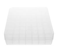 GALPADA Vial Organizer Box 49 Compartment Storage Case with Lid Secure Sealing and Instant Identification for 3ml Test Tubes and Microtubes for Home Fridge and Research Labs