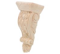 GALPADA Vintage European Solid Wood Carved Corbel with Mortise and Tenon Assembly, Khaki Column Capital for Weddings and High Humidity Indoor Events, Decorative Onlays Preventing Sagging
