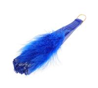 GALPADA Vintage Folding Hand Fan Ancient Motifs Lightweight Plastic for Dance Tea Party Wedding Decoration Blue Giant Fan