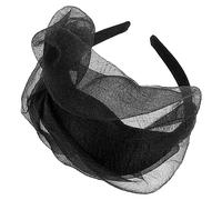 GALPADA Vintage French Fascinator Headband for Women Black Gauze Party Headdress Elegant Accessory for Evening Events and Festivals
