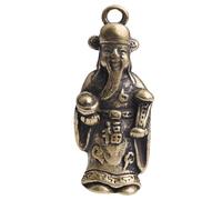 GALPADA Vintage God of Wealth Keychain Pendant Diy Metal Pendant Craft for Jewellery Making Retro Decorative Charm for Crafting and Accessories