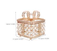 GALPADA Vintage Jewelry Box with Crystal Accents and Mirrored Metal Design Elegant Keepsake Organizer for Earrings Rings Necklaces Decorative Candy Storage Jar for Women Vanity and Bedroom