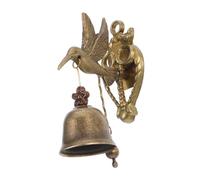 GALPADA Vintage Metal Animal Doorbell with Hummingbird Figure Sturdy Outdoor Hanging Wind Chime for Entrance Living Backyard Wall Decor Soothing Clear Melodious Chimes