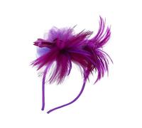 GALPADA Vintage Purple Fascinator Headpiece for Wedding Elegant Hair Clip and Headband Accessory Romantic Small Hat Decor for Tea Parties Cocktail Events and Masquerade Balls