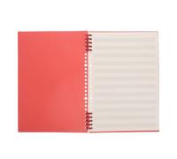 GALPADA Vintage Red Music Notebook Narrow Staff Lines Detachable Loose Leaf Sheet Music Book for Guitar Piano Stave Manuscript Paper Home Lessons Training Classes