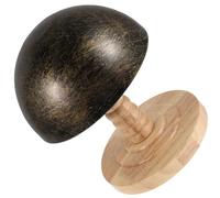 GALPADA Vintage Style Hat Stand with Wood Base Freestanding Vertical Hat Display Rack for Baseball Caps Wigs Bronze Tabletop Organizer for Home and Closet