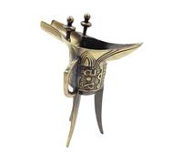 GALPADA Vintage Three-Legged Metal Wine Goblet Antique Iron Cup Photography Prop Ancient Cup Adornment for Studio and Home Display