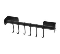 GALPADA Wall Mounted Kitchen Tool Hook Rack with 6 Sturdy Carbon Steel Hooks, No Punching Required, Heavy Duty Kitchenware Hanger for Organising Utensils and Coat in Kitchen Or Bedroom