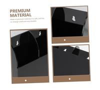 GALPADA Wall Mounted Remote Holder Box Acrylic Tv Remote Control Organizer with Compartments Compact Media Storage Rack for Home Vertical Space Black Thickness