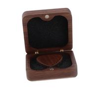 GALPADA Walnut Guitar Pick Wooden Plectrums for Acoustic Bass Mini Thumb Picks in Solid Wood Box for Guitar Beginners and Ukulele Players