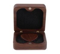 GALPADA Walnut Wood Guitar Picks with Storage Box Rounded Thumb Picks for Acoustic Electric Banjo Bass Ergonomic Mini Plectrums for Beginners and Musicians Travel-friendly Natural Grain