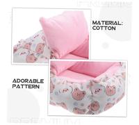 GALPADA Warm Hamster Bed with Cute Pattern Small Animal Hideout for Guinea Pigs and Hamsters Cozy Winter Sleeping Nest and Decorative Rat House for Comfortable Rest