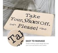 GALPADA Washable Nonslip Letter Door Mat 400x600mm for Entryway Bedroom, Creative Phrase Welcome Carpet with Anti-skid Backing