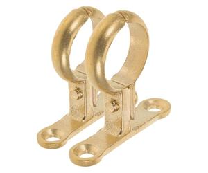GALPADA Water Pipe Hanger Clamps 2Pcs Brass Heavy Duty Wall Mount Brackets for Secure Tube and Hose Fixing in Residential and Industrial Applications
