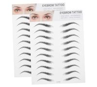 GALPADA Waterproof 3d Eyebrow Transfers Sticker 2pcs Faux Eyebrow Peel off Temporary Brow Tattoo for Women with Sensitive Skin