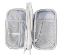 GALPADA Waterproof Electronics Organizer Travel Cable Bag Organiser Small Portable Oxford Fabric Pouch for Charger and Memory Card, Shockproof Travel Carry Bag Suitable for Business Trip Grey