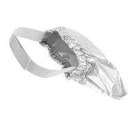 GALPADA Waterproof Pet Shower Cap Silver Satin Eva Adjustable Strap Bath Supplies Ear Cover Prevents Water Entering Pet's Ears for Bathing and Shower