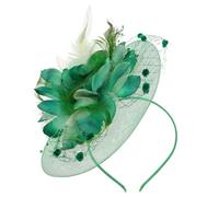GALPADA Wedding Fascinator Hair Clip Mesh Flower Mini Plume Handcrafted Polyester for Bridal and Tea Party Headwear