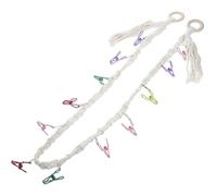 GALPADA White Cotton Rope Toy Storage String for Stuffed Animals and Dolls, Easy to Uninstall, Accommodates Many Toys, for Decoration in Balcony Corners or Children's Rooms