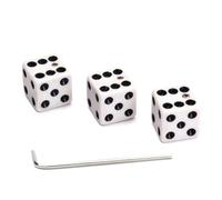 GALPADA White Dice Shaped Control Knobs Easy to Install Replacement Parts with 6-point Screw Hole for Guitar and Bass for Electric Guitar Amplifier