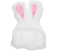 GALPADA White Plush Rabbit Hat for Pets with Decorative Bunny Ears, Suitable for Dogs and Cats, Birthday and Parade Photo Prop Accessory
