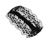 GALPADA Wide Floral Lace Headband for Women Stretchy Skincare Hair Wrap with Advanced Antislip Technology Wide Coverage Hair Accessory for Face Washing and Spa Use Elegant Bohemian Style