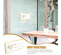 GALPADA Wifi Password Sign Wireless Password Display Rewritable and Easy to Use Acrylic White Network Coverage Sign for Public Toilet and Scenic Spot