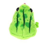 GALPADA Wind-up Plush Frog for Soft Thick Animal Shaped Clockwork Jumping Lifelike Windup for Crawling Boy Girl Birthday Easter Party Fun S