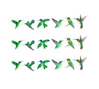 GALPADA Window Stickers Easy to Peel Off Feature for Birds 18pcs Green Anti-Collision PVC Electrostatic Film Beautiful Decoration for Window Bird Strike Prevention