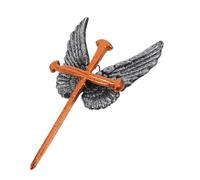 GALPADA Winged Cross Wall Decor Metal Sculpture Spiritual Home Decoration Religious Prayer Statue Handmade Detailed Religious Church Office Housewarming