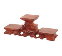 GALPADA Wood Base Riser Flower Vase Base Stable Sole Prevents Tipping Carved from A Single Piece of Wood Striking Design Antique Look for Home Decoration Displays