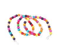 GALPADA Wood Beads Parrot Colorful Revolving Ladder Climbing Swing Exercise for Bird Cages Suitable for Parakeets Cockatiels and Birds