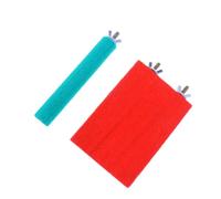 GALPADA Wood Bird Perch Stand and Springboard Cage Accessories for Parakeets and Parrots Paw Grinding Claw Grind Bar for Rest and Playing Relieves Boredom Random Color
