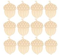 GALPADA Wooden Acorn Cutouts 20Pcs Blank Sign Craft DIY Pine Cone Painting Pendant for Christmas Tree and Indoor Ornament