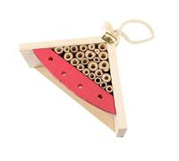 GALPADA Wooden Bee House for Garden Pollinators Outdoor Insect Shelter with Finish Safe Habitat for Bees and Beneficial Bugs Natural Breeding Nest for Winged Friends Wooden