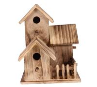GALPADA Wooden Bird House Balcony Bird Nest Solid Wood Garden Nesting Box Creative Art Crafts and Nature Lovers