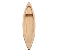 GALPADA Wooden Boat Model Unfinished Miniature Boat Figurine Floating Craft Decoration for Home Desk Art and Woodcraft Adornment