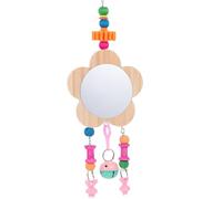 GALPADA Wooden Chicken Toy Hen Mirror Pet Hen Mirror Interactive Toy for Birds for Bird Cage Random Color