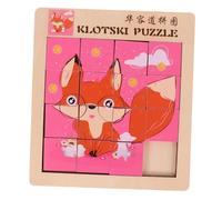 GALPADA Wooden Double-sided Animal and Numbers Puzzle for Educational Cognitive Development Game Thick Material Easy-grip Enhances Creativity and Logic Skills