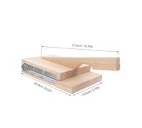 GALPADA Wooden Dumpling Press Dough Pressing Tool with Stainless Steel Kitchen Gadget for Home Noodle Dumpling Restaurants Easy to Use Pastry Wrapper Mold