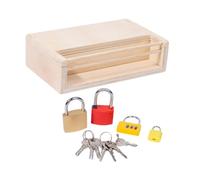 GALPADA Wooden Educational Unlocking for Early Learning Montessori Activity to Develop Hand-eye Coordination and Fine Motor Skills Safe Preschool Teaching Aid