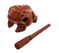 GALPADA Wooden Frog Musical Instrument Handcrafted Thai Croaking Frog Decor Unique Percussion Instrument Artisan Quality Decor for Home Innovative Design and Decorative Appeal