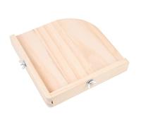 GALPADA Wooden Hamster Jump Platform with Solid Structure and Bite Resistant Material, Sector-shaped Stylish Plaything for Small Pets, Chinchilla Cage Decor and Hamster Cage Supply