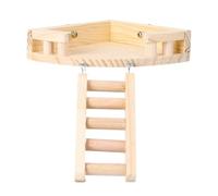 GALPADA Wooden Hamster Ladder Small Animal Play Beige Hamster Training Platform and Small Animals to Climb and Health