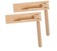 GALPADA Wooden Hand Percussion Educational Castanet Toy for Kids 2Pcs Practical Musical Instrument Noise Makers for Early Learning and Development