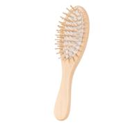 GALPADA Wooden Handle Hair Brush with Rubber Cushion and Wide Teeth Design for Scalp Massage, Natural Bamboo Material Comb Suitable for Wet and Dry Hair Styling