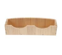 GALPADA Wooden Hanging Pet Feeder with Fixator Large Capacity Hay Basin for Rabbit Guinea Pig Chinchilla Cage Mountable Food Groove for Small Animals