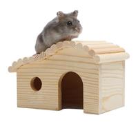 GALPADA Wooden Hut Hamster Hut Pet Mice House Hamster Hideout for Small Animal Nesting Habitat Small Animal House