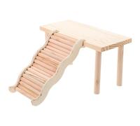 GALPADA Wooden Ladder and Platform for Hamsters and Mice Offering Multi-Functional Play and Exercise Space in Cage